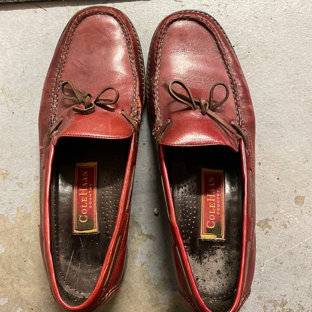 Red leather women’s shoe size 8 1/2